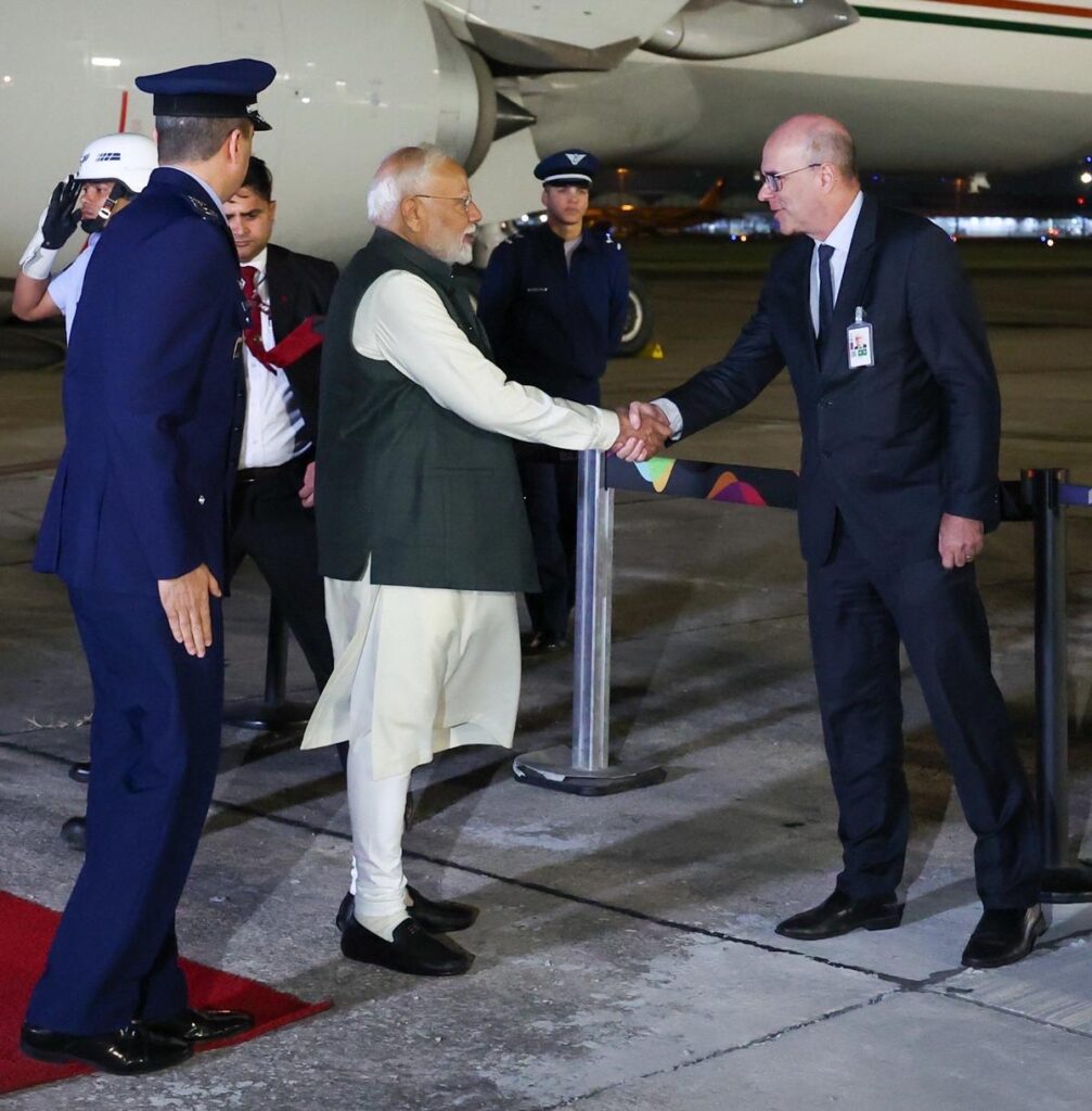 PM Modi Arrives in Brazil